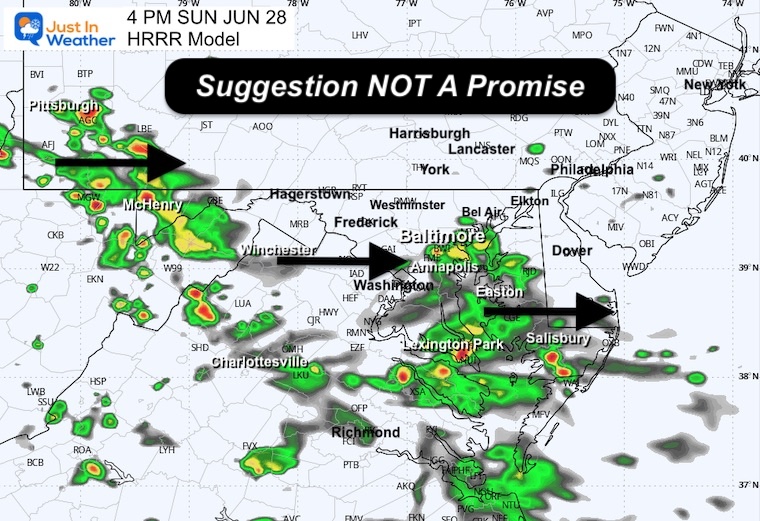 June 28 weather rain radar Sunday Noon