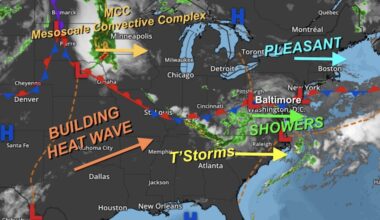 June 28 weather storm map Sunday morning