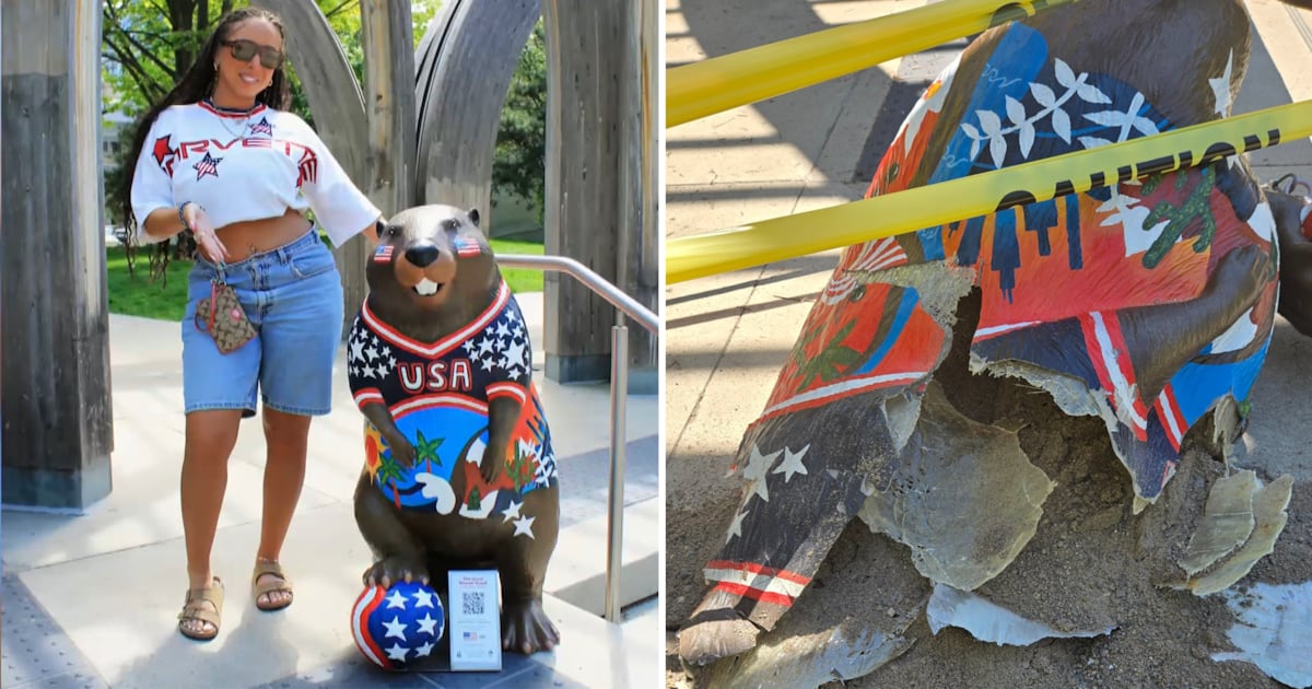 U.S.-themed World Cup beaver designed by Ottawa artist destroyed in Toronto - CTV News