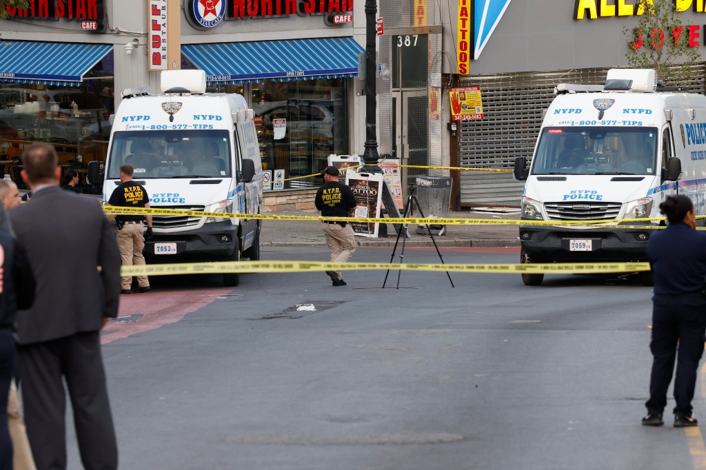 NYPD officers investigate