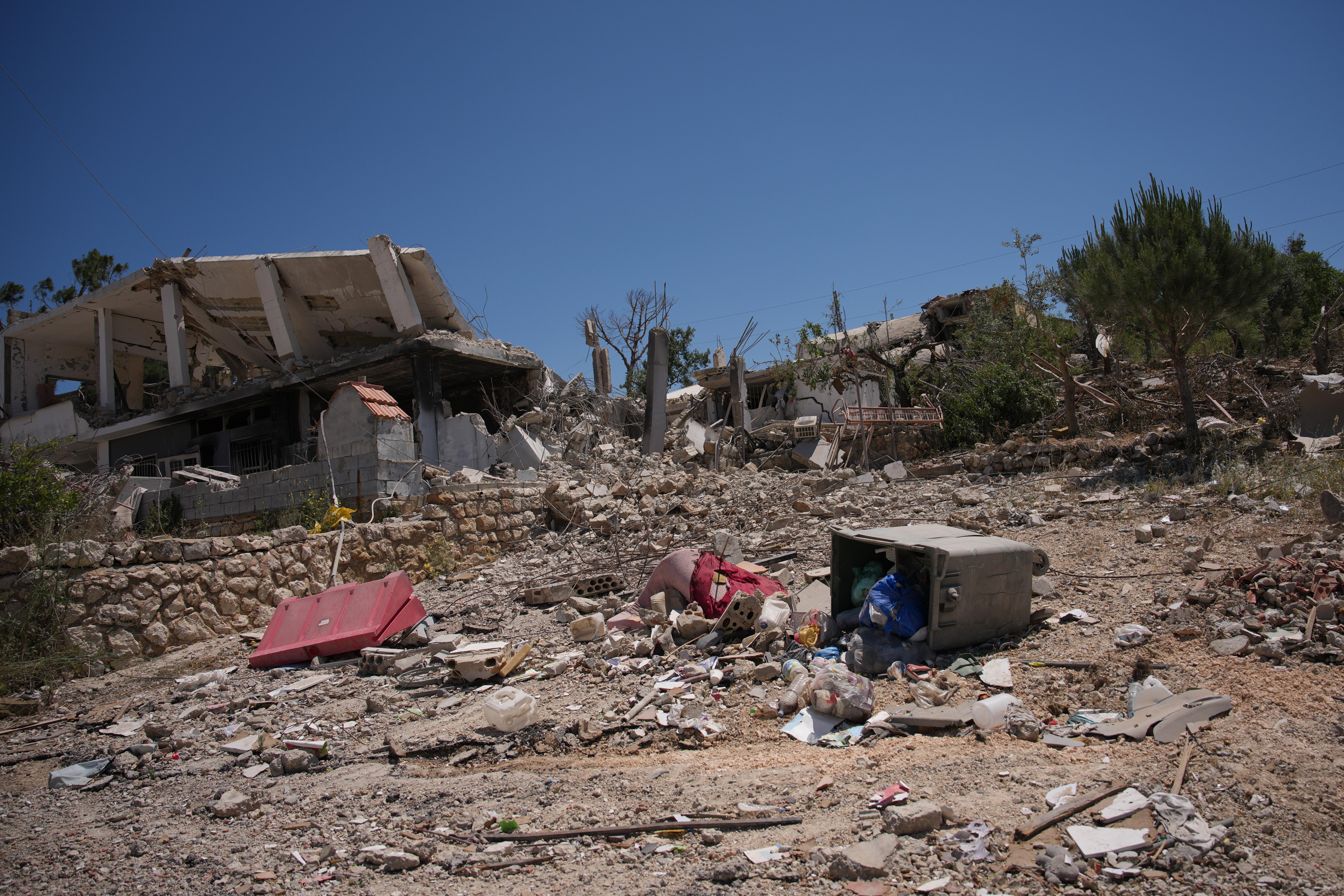 A home destroyed during the war between Israel and Hezbollah lies in ruins.