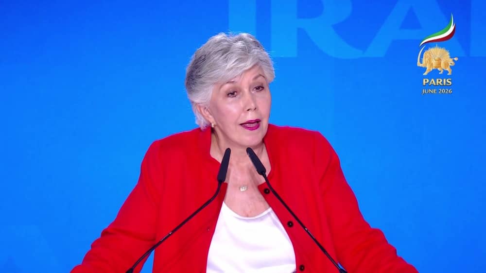 Former White House Director of Public Liaison Linda Chavez addresses the second day of the Free Iran 2026 World Summit on June 21, 2026