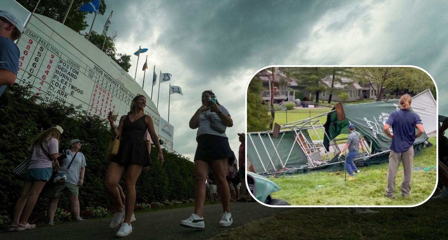 TV tower goes down during storm at the Memorial Tournament