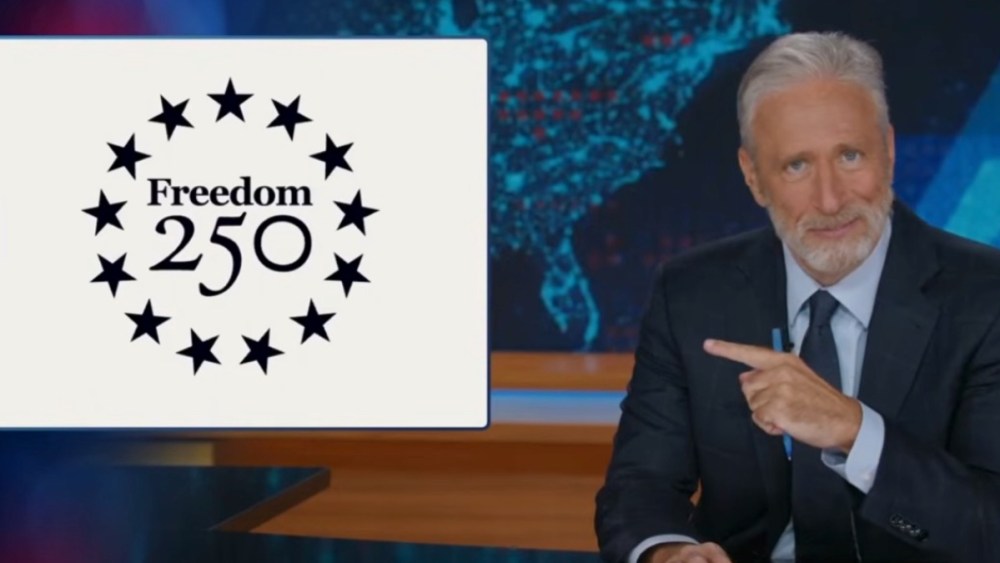 Jon Stewart Slams Donald Trump's Crumbling Freedom 250 Concert