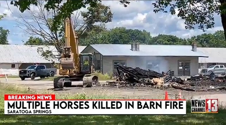 17 horses killed in barn fire at Saratoga Harness Track