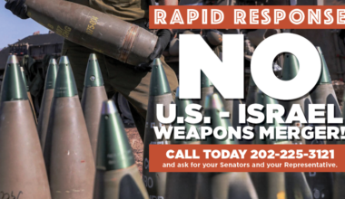 RAPID RESPONSE: No U.S.-Israel weapons merger!