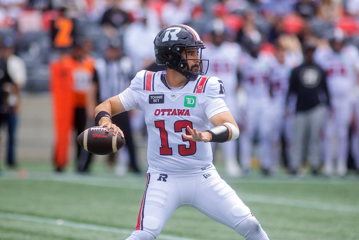 Ottawa Redblacks never considered quarterback change in loss to Toronto: Ryan Dinwiddie