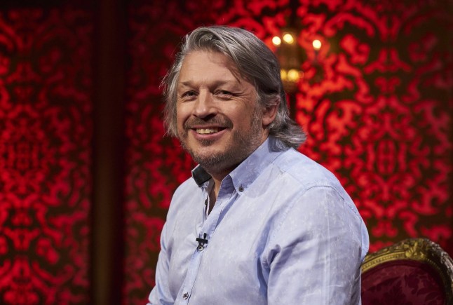 Richard Herring sits on the throne in Taskmaster