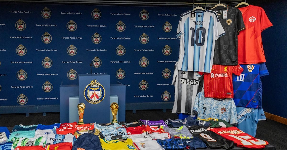 Toronto police seize fake soccer jerseys