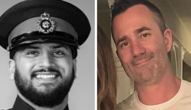 Blue Jays hold moment of silence for Const. Tarun Bali and Const. Marc Pinizzotto