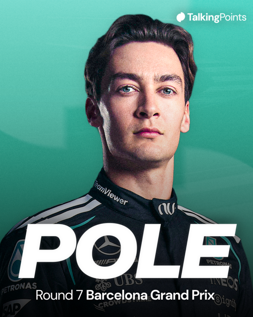 George Russell is on pole for the 2026 Formula 1 Barcelona-Catalunya Grand Prix.
