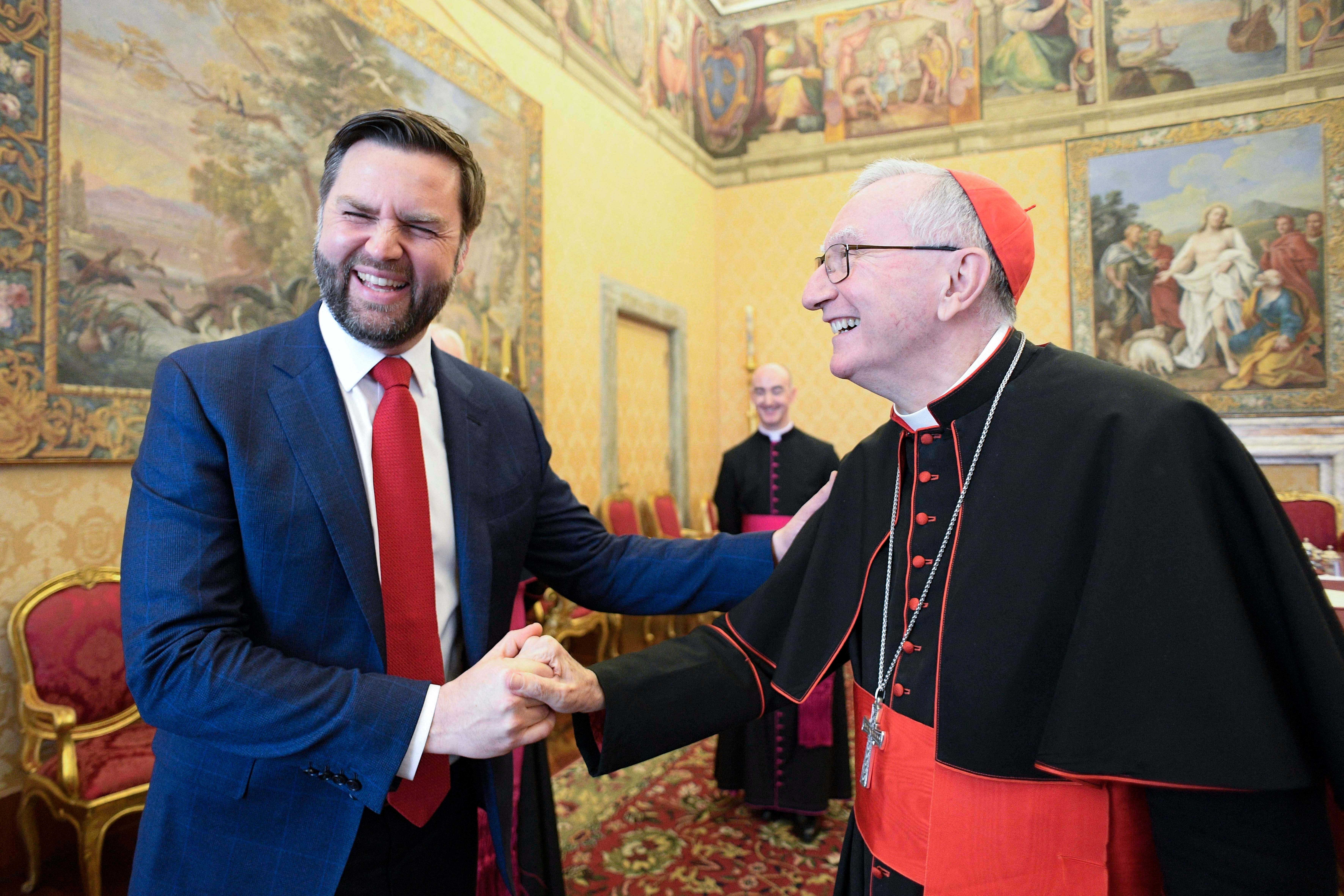 Vance said that he discussed migration with Cardinal Pietro Parolin, the Vatican’s secretary of state
