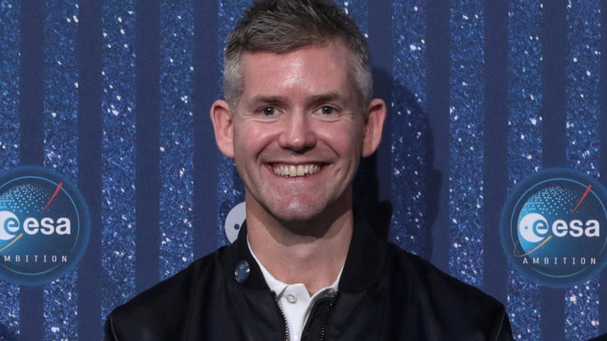 Britain's John McFall poses after being appointed the first astronaut recruit with a physical disability, during a ceremony to unveil the European Space Agency new class of career astronauts in Paris on November 23, 2022. - McFall works as a trauma and orthopaedic specialist in the south of England, and will join a separate "parastronaut" programme. His leg was amputated after a motorcycle accident at the age of 18 and he went on to represent the UK as a Paralympic sprinter. (Photo by Jo??l SAGET / AFP) (Photo by JOEL SAGET/AFP via Getty Images)