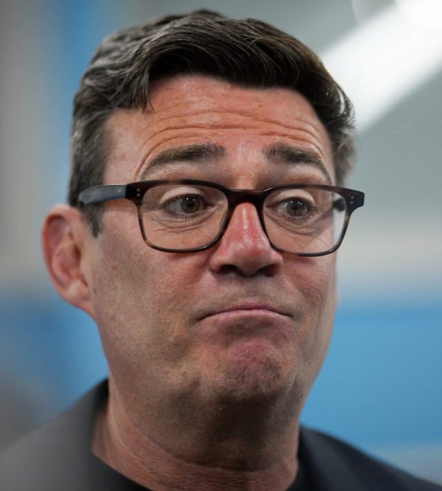 WIGAN, ENGLAND - JUNE 02: Labour's Makerfield by-election candidate, Andy Burnham speaks to the media after a meeting with residents affected by flooding at Platt Bridge Community Centre on June 02, 2026 in Wigan, England. (Photo by Christopher Furlong/Getty Images)