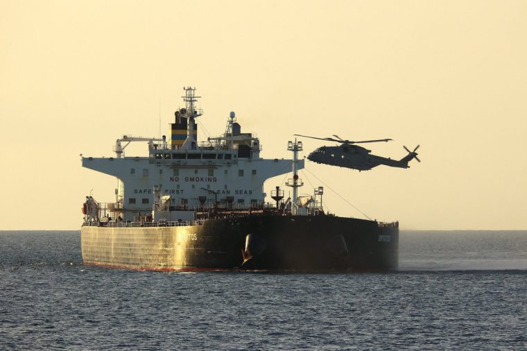 This handout picture taken on June 14, 2026 and released by the British Ministry of Defence (MOD) shows 42 Commando of the UK Commando force conducting maritime interdiction operations on the CMR Smyrtos sailing under a false Cameroonian flag, in the English Channel off the coast of the United Kingdom. British forces on June 14 intercepted a sanctioned oil tanker belonging to Russia's shadow fleet in the English Channel, the defence ministry said, in a six-hour operation hailed by Kyiv. (Photo by Ministry of Defence (United Kingdom) / AFP via Getty Images) / - NO Marketing campaign / -----EDITORS NOTE --- RESTRICTED TO EDITORIAL USE - MANDATORY CREDIT "AFP PHOTO / UK Ministry of Defence CROWN COPYRIGHT, 2026 " - NO MARKETING - NO ADVERTISING CAMPAIGNS - DISTRIBUTED AS A SERVICE TO CLIENTS - NO ARCHIVES - TO BE USED WITHIN 2 DAYS FROM JUNE 14, 2026 (48 HOURS), EXCEPT FOR MAGAZINES WHICH CAN PRINT THE PICTURE WHEN FIRST REPORTING ON THE EVENT /