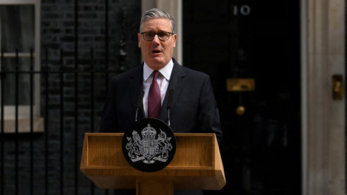 British Prime Minister Keir Starmer speaks outside 10 Downing Street, following Andy Burnham's decisive victory last week in the Makerfield by-election, in London, Britain, June 22, 2026. REUTERS/Jaimi Joy TPX IMAGES OF THE DAY