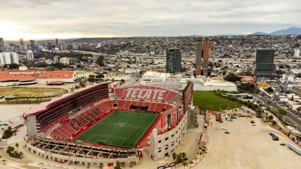 Panoramic view of Estadio Caliente on May 25, 2026 in Tijuana, Mexico. Iran Football Federation announced they will base their 2026 World Cup camp in Tijuana, Mexico after FIFA approved a move from Arizona to ease visa and security concerns. (Photo by Francisco Vega/Getty Images)