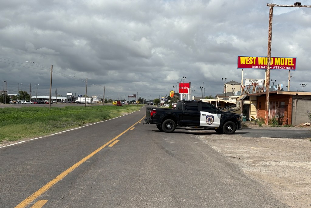 The scene from an active shooter investigation in Midland.