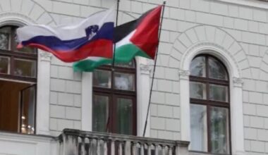 Slovenian president raises Palestinian flag at palace after new PM removes it at parliament