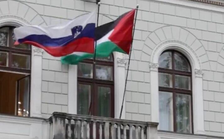 Slovenian president raises Palestinian flag at palace after new PM removes it at parliament