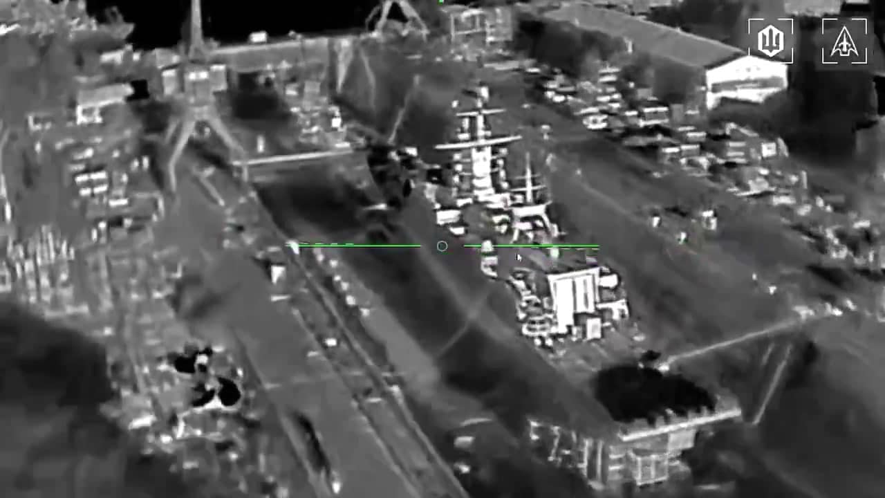 Ukrainian drones strike corvette RFS Boiky at Kronstadt