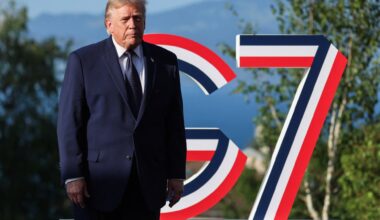 Trump touts Iran deal and Ukraine ambition as he arrives at G7 | News