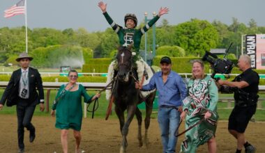 Golden Tempo wins the 2026 Belmont Stakes, month after its historic Kentucky Derby win