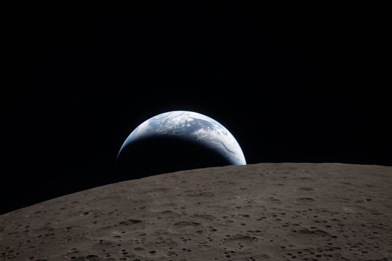 FILE - In this image provided by NASA, The Artemis II crew captured this view of an Earthset on April 6, 2026, as they flew around the Moon. (NASA via AP, File)