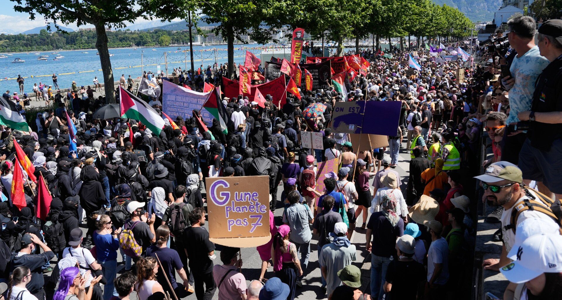 Thousands protest as Trump, other world leaders set to meet for G7 summit | Protests News