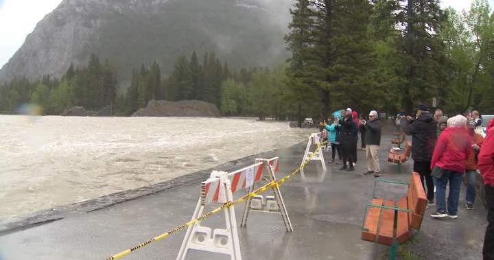 Banff monitoring Bow River for flooding amid heavy downpour, snowpack melt