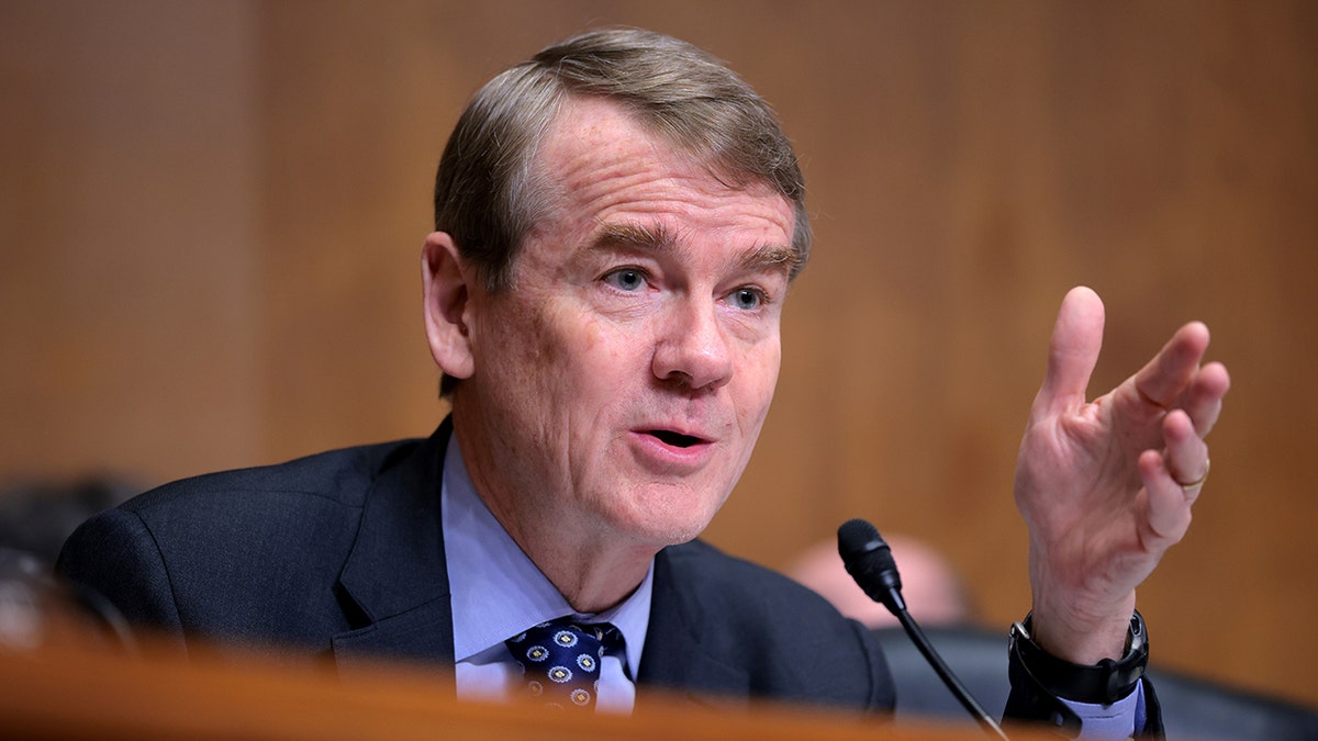 Sen. Michael Bennet questions U.S. Trade Representative Jamieson Greer during a Senate Finance Committee hearing