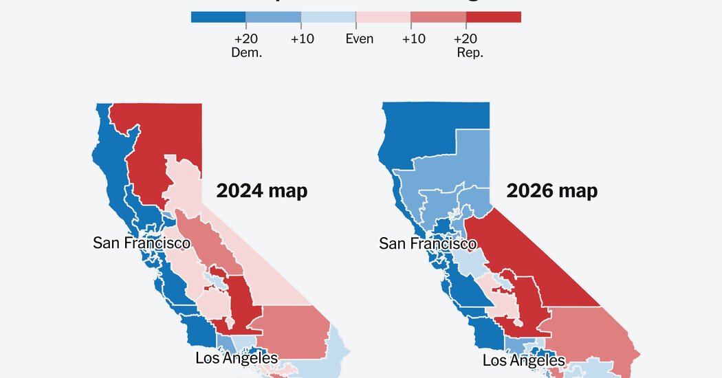 How California’s New Congressional Map Is Reshaping Tuesday’s Primaries