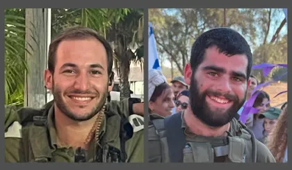Staff Sgt. Ohad Yaari (right) and Capt. Shahar Gamla.