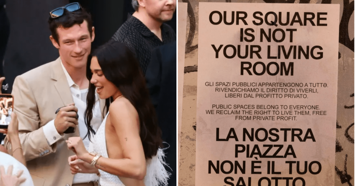 Dua Lipa 'gives £5,000 to Palermo locals' after wedding location graffitied by protesters