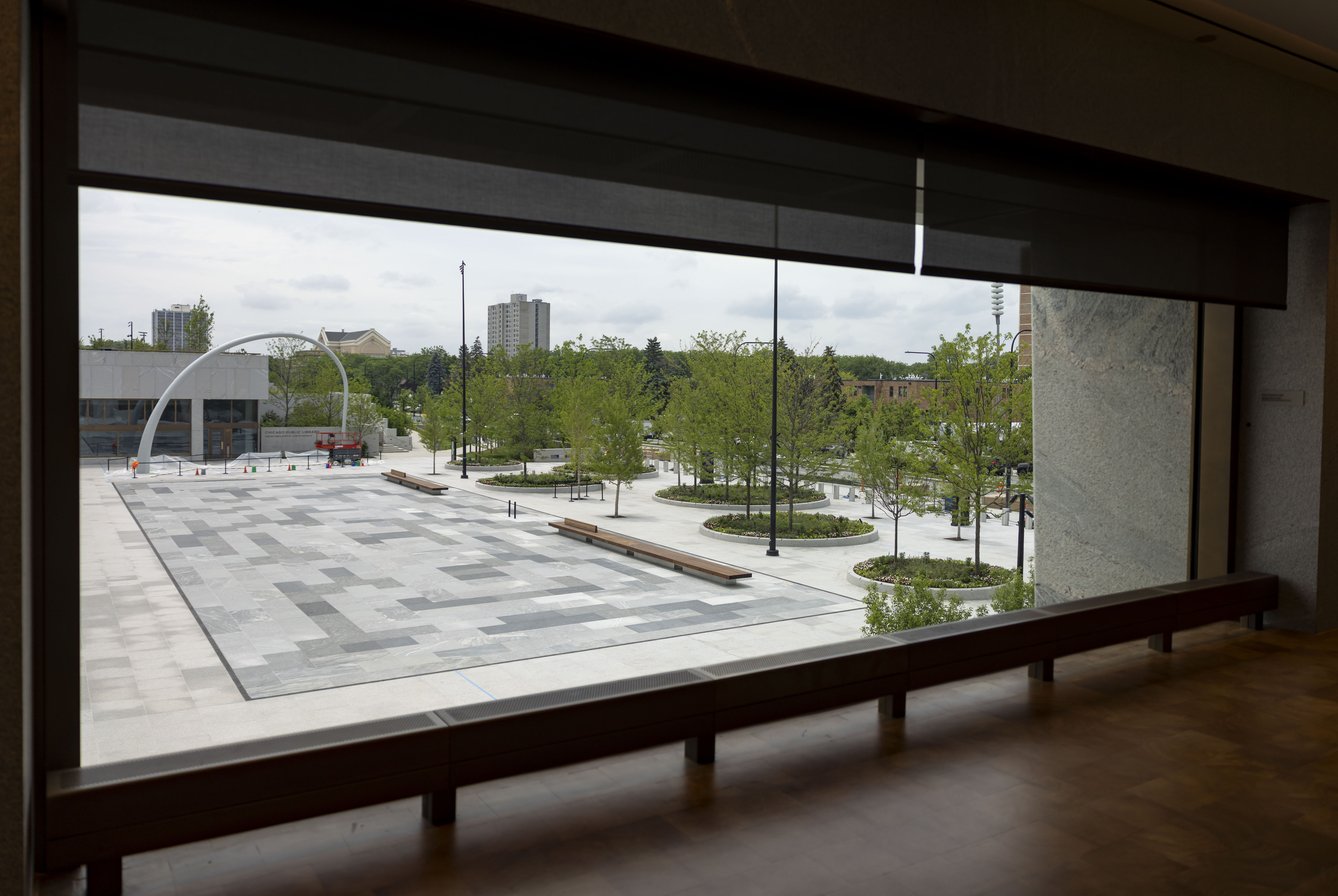The John LewisÂ CourtyardÂ is visible from the museum at the Obama...