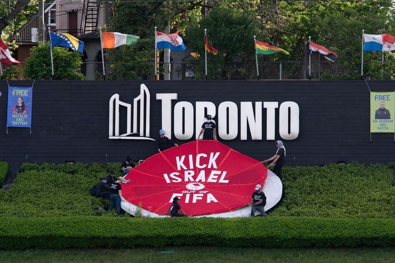 Toronto activists call for FIFA to expel Israel ahead of Canada's opening World Cup game