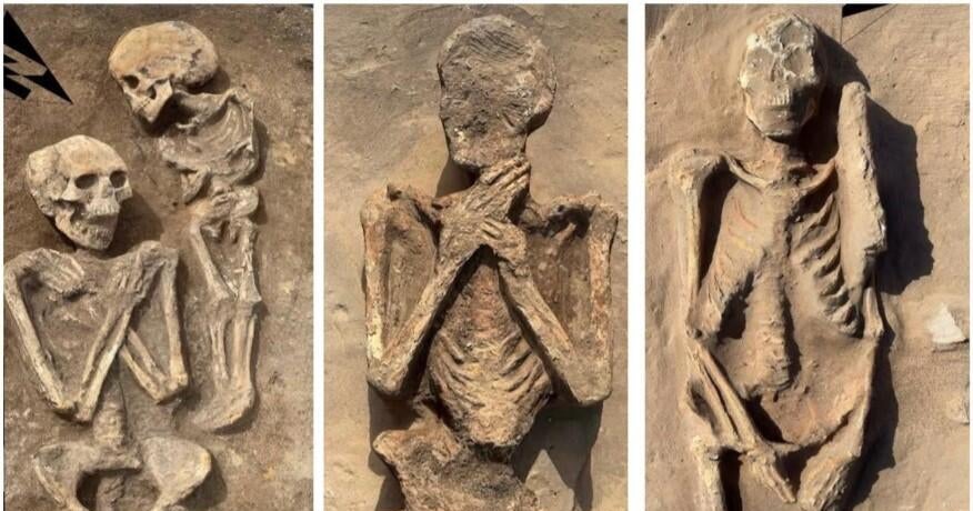 Remarkable photos show ancient human burials uncovered in Egypt, with clues to centuries of changing tradition