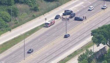 Eisenhower Expressway reopens after person found dead in SUV surrounded by shell casings
