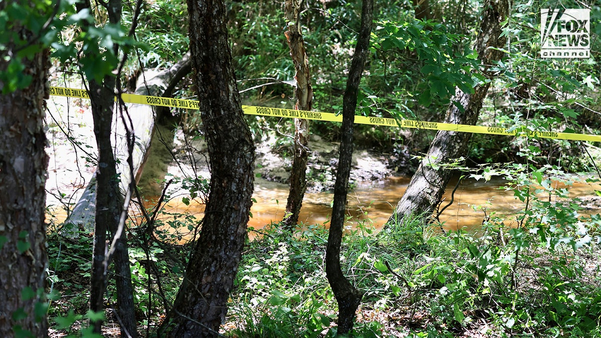 General view of the scene in Lexington, South Carolina, where Elena Katherine Moore's body was found