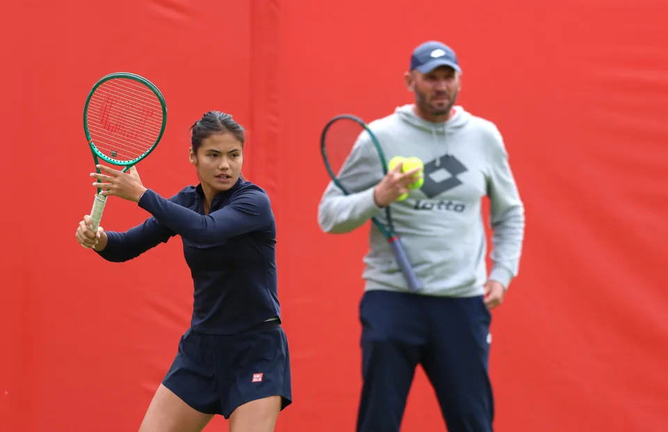 Emma Raducanu and Andrew Richardson