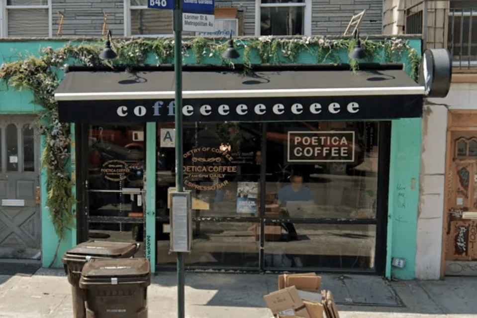 Poetica Coffee, Lorimer Street, Brooklyn NYC.<br>Source: Google Maps
