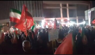 Dozens Protest Peace Deal With US Outside Iran Foreign Ministry
