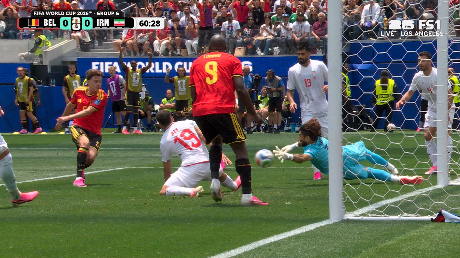Iran's Alireza Beiranvand makes remarkable save, keeping score level vs Belgium | 2026 FIFA World Cup™