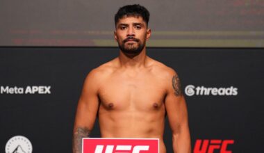 UFC Vegas 118 weigh-in results: Short-notice fighter misses weight on 1st attempt