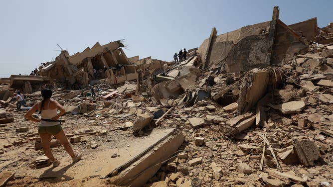 A view of a building after the earthquake in La Guaira State, Venezuela, on June 26, 2026.