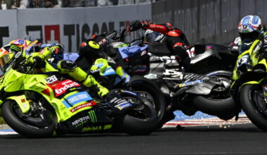 Jorge Martin, Marco Bezzecchi, Turn 1 crash, 2026 Hungarian MotoGP.