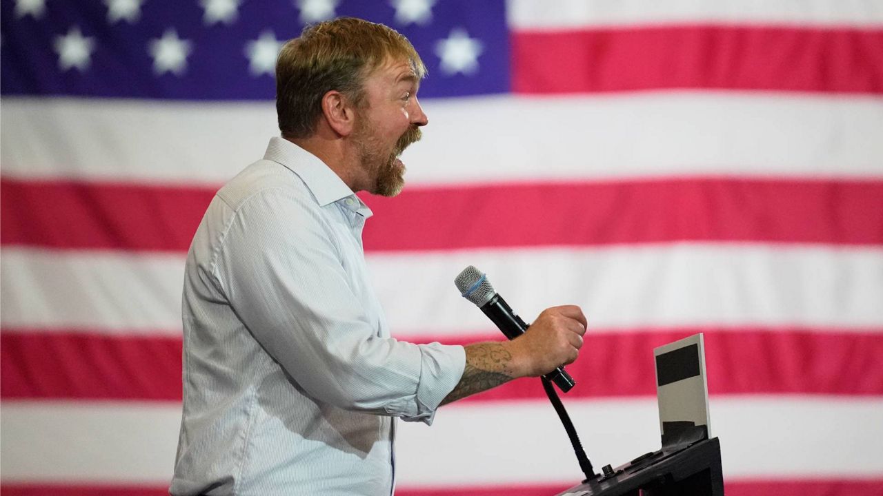 Democratic U.S. Senate candidate Graham Platner speaks during a primary election night watch party after winning the Democratic nomination Tuesday, June 9, 2026, in Blue Hill, Maine. (AP Photo/Robert F. Bukaty)