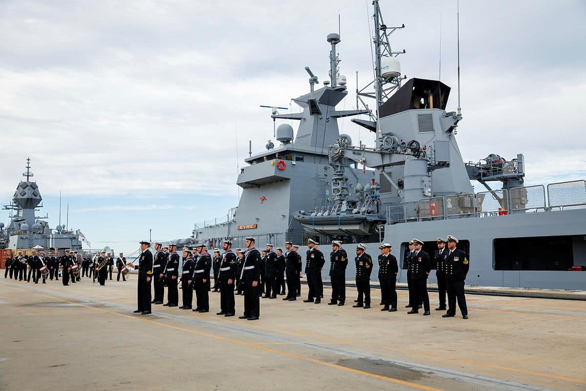 Royal Australian Navy commissions newest offshore patrol vessel HMAS Eyre