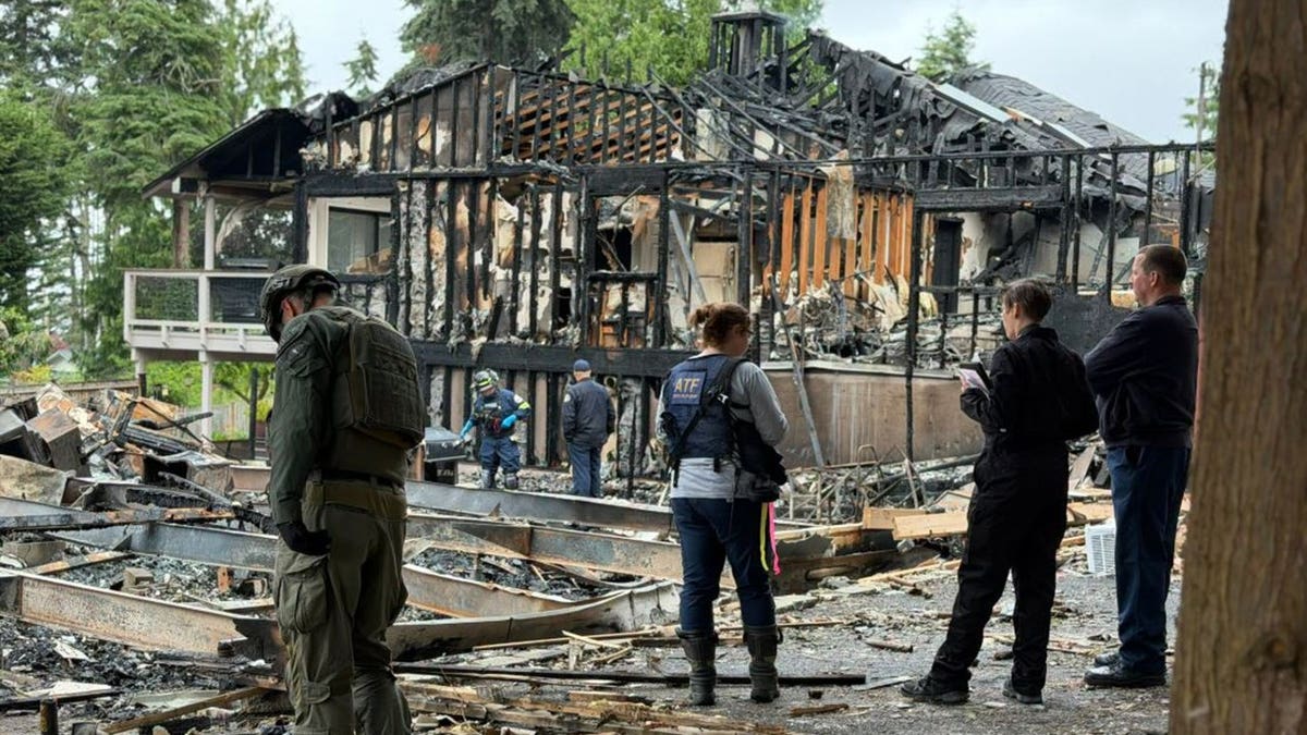 House destroyed by fireworks