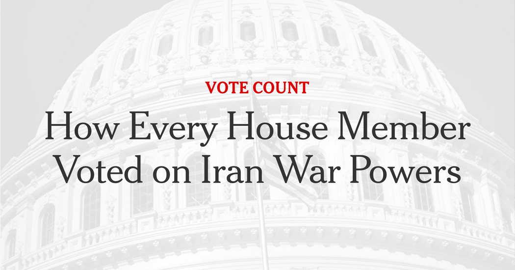 How Each House Member Voted on the Iran War Powers Resolution